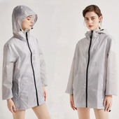 外套易携 户外运动旅行跑步防水防护雨衣雨披薄款 时尚 成人男女短款