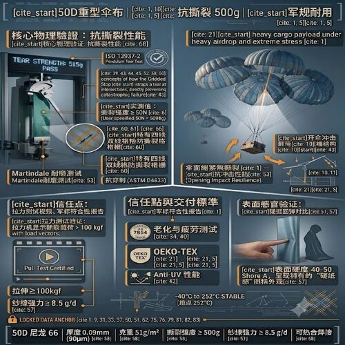 ²零透气抗撕裂重型充气装备面料