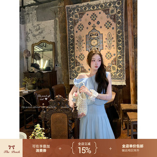 thepeachofficial【本间心铃】温柔气质风衬衫上衣压褶半裙两件套