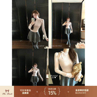 百搭小香风高克重粗纺羊毛半裙