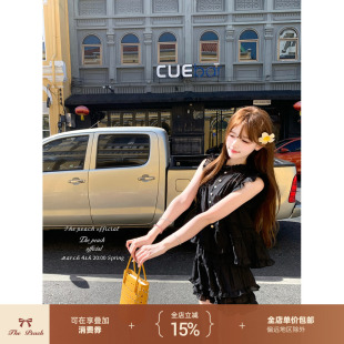 thepeachofficial【波多诺夫】少女感蕾丝荷叶边衬衫蛋糕裙两件套