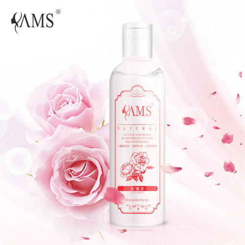 YAMS玫瑰爽肤水260ML 补水 保湿 提亮肤色 玫瑰纯露大包装工厂销