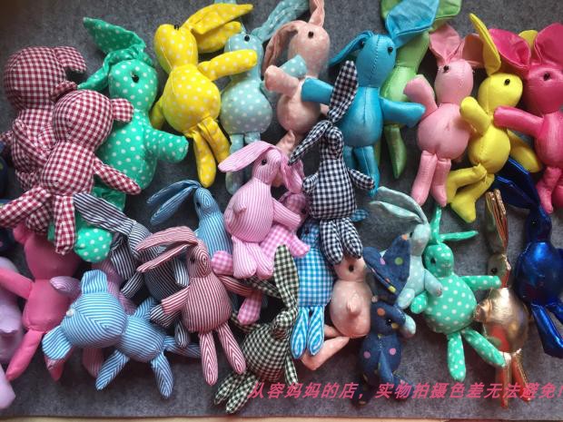 包邮手工布艺挂件发饰发夹胸针服饰手机箱包装饰配件兔熊35元半斤