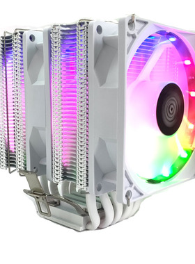 全白色6铜热管双塔12代1700静音风扇cpu散热器X79911506/2011AMD