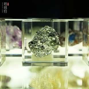 格格物日本sola cube矿石系列黄铁矿标本立方体 时尚男朋友礼物