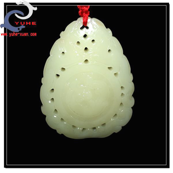 寿山石挂件 国石真品 芙蓉冻石 螭龙手牌 车挂件【裕和轩】C7-2