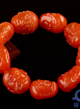 十八罗汉精品南红手串色艳王者归来南红手串仅此一串藏品 裕和轩