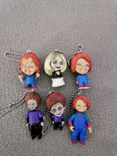正版 散货美式怀旧 鬼娃 Chucky 公仔挂件 钥匙扣 挂件，包包挂件