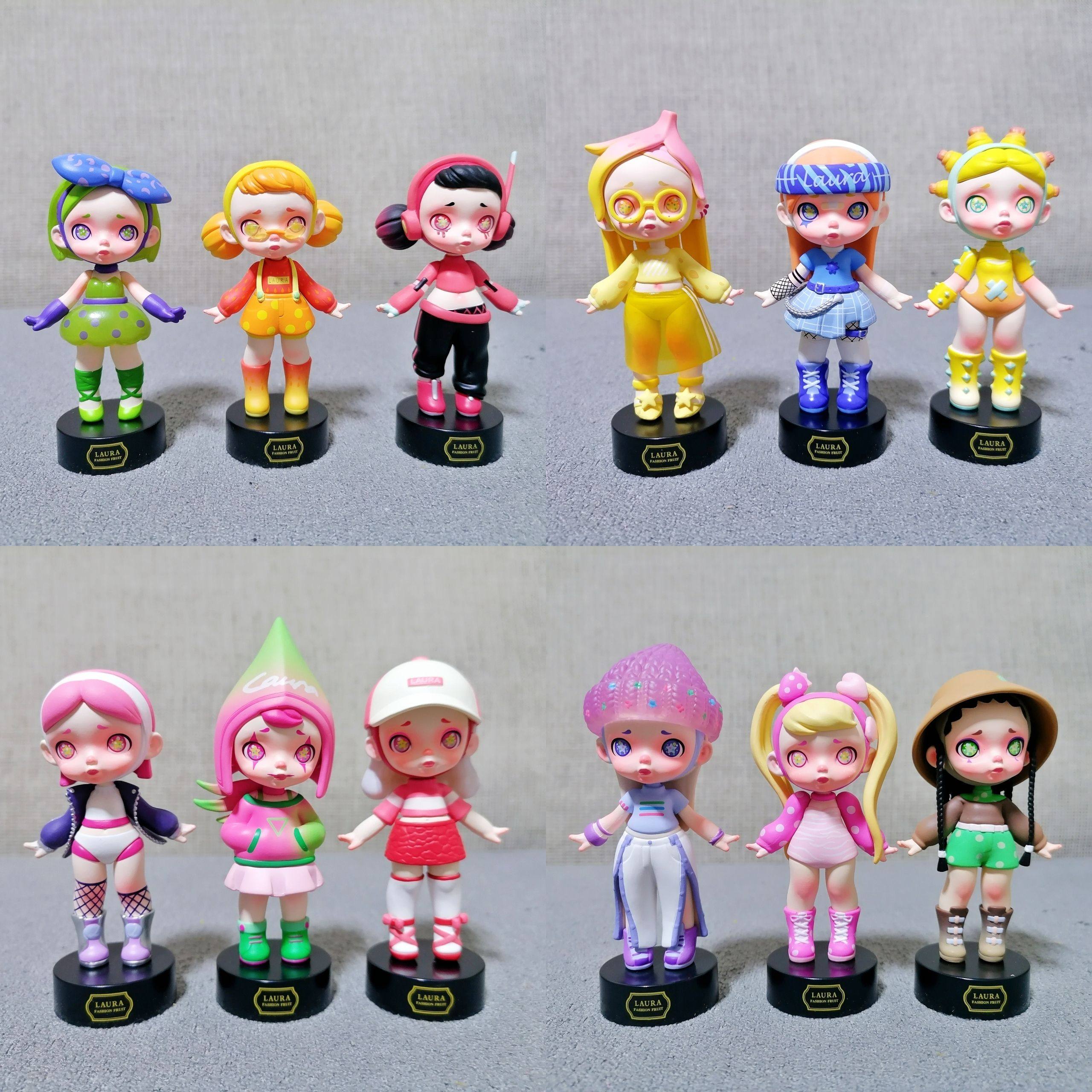 正版laura劳拉潮流水果系列盲盒时装卡通q版女孩手办摆件潮玩公仔