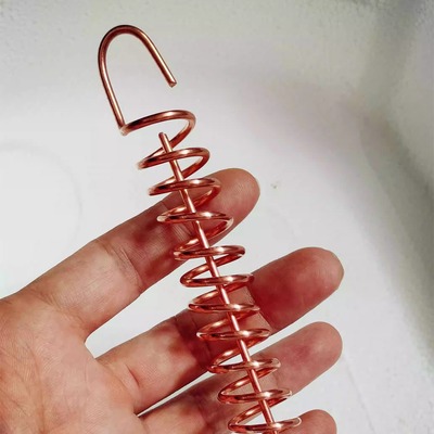 海外发明 精工版配接地线 吸引电荷有线电场波辐射 铜线圈 手工艺