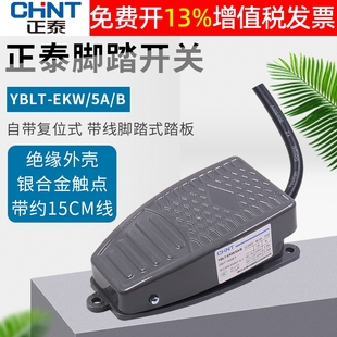 5AB芯子带线踏板控制器220v冲床复位 EKW 正泰脚踏开关脚踩式 YBLT