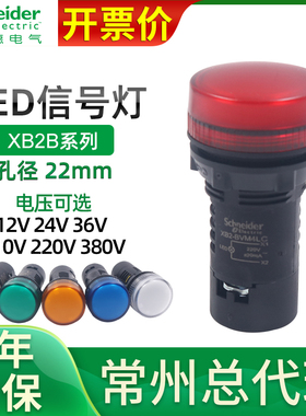 led施耐德ad16电源380V指示XB2 BVM3LC信号灯5直流4交流220V 24V