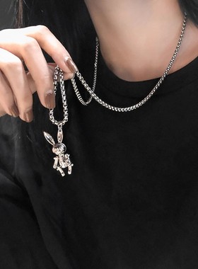 兔子项链女网红ins潮长款简约个性百搭网红毛衣卫衣链2023年新款