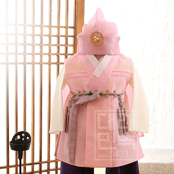 韩国宫廷传统男童韩服朝鲜族男宝宝一周岁生日礼服儿童韩服E01075
