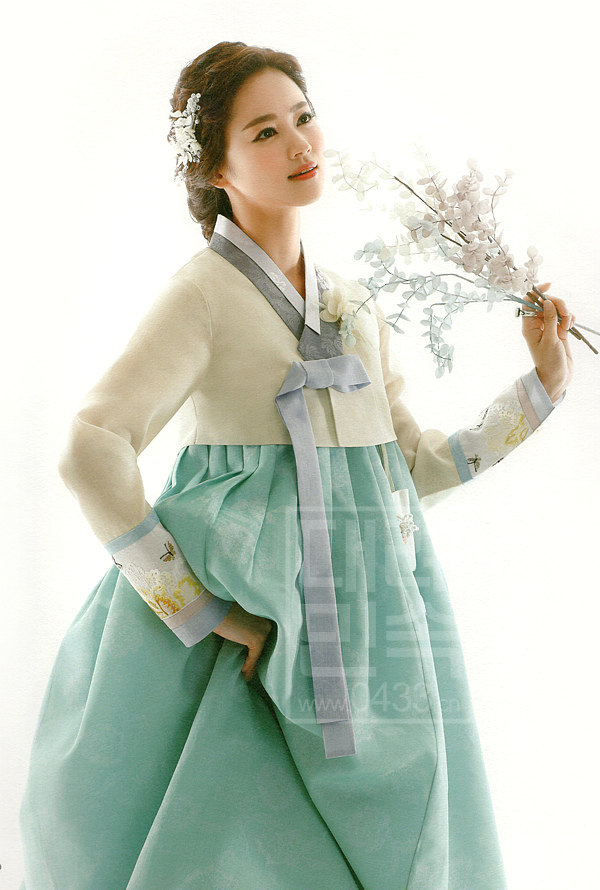 韩国进口面料韩服朝鲜族民族服装女士妈妈韩服776h-w02085