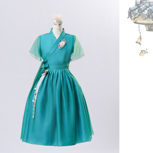 民族风L25007 复古女士春夏古风中式 短袖 韩服连衣裙气质公主时尚