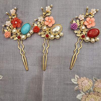 韩国原装进口韩服头饰/韩国发饰/韩式头饰旁叉/新娘头饰H-P01127