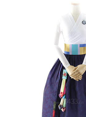 朝鲜族民族服装舞蹈练习上衣和裙子跳舞穿的韩服胸花挂件H-S11129