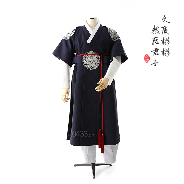 男士宫廷龙袍婚礼敬酒韩服朝鲜族民族传统服饰新郎结婚礼服M10267