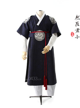 男士宫廷龙袍婚礼敬酒韩服朝鲜族民族传统服饰新郎结婚礼服M10267