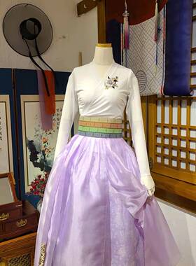 朝鲜族练习舞蹈上衣富贵裙子民族跳舞服装腰带胸花挂件H-S11291