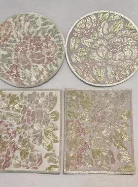 绣花补片新郎新娘唐衣韩服圆盘方盘手绣片XH22021