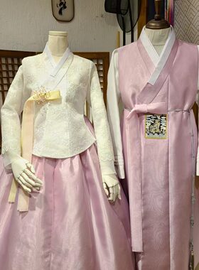 韩国进口面料新郎新娘情侣婚礼敬酒生日宴韩服男女民族服H-Q22011