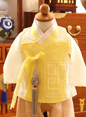 韩国宫廷传统男童韩服朝鲜族男宝宝一周岁生日礼服儿童韩服E01292