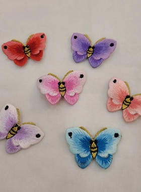 韩国进口韩服立体绣花补片钻珠补丁演出服装胸花H-P11495