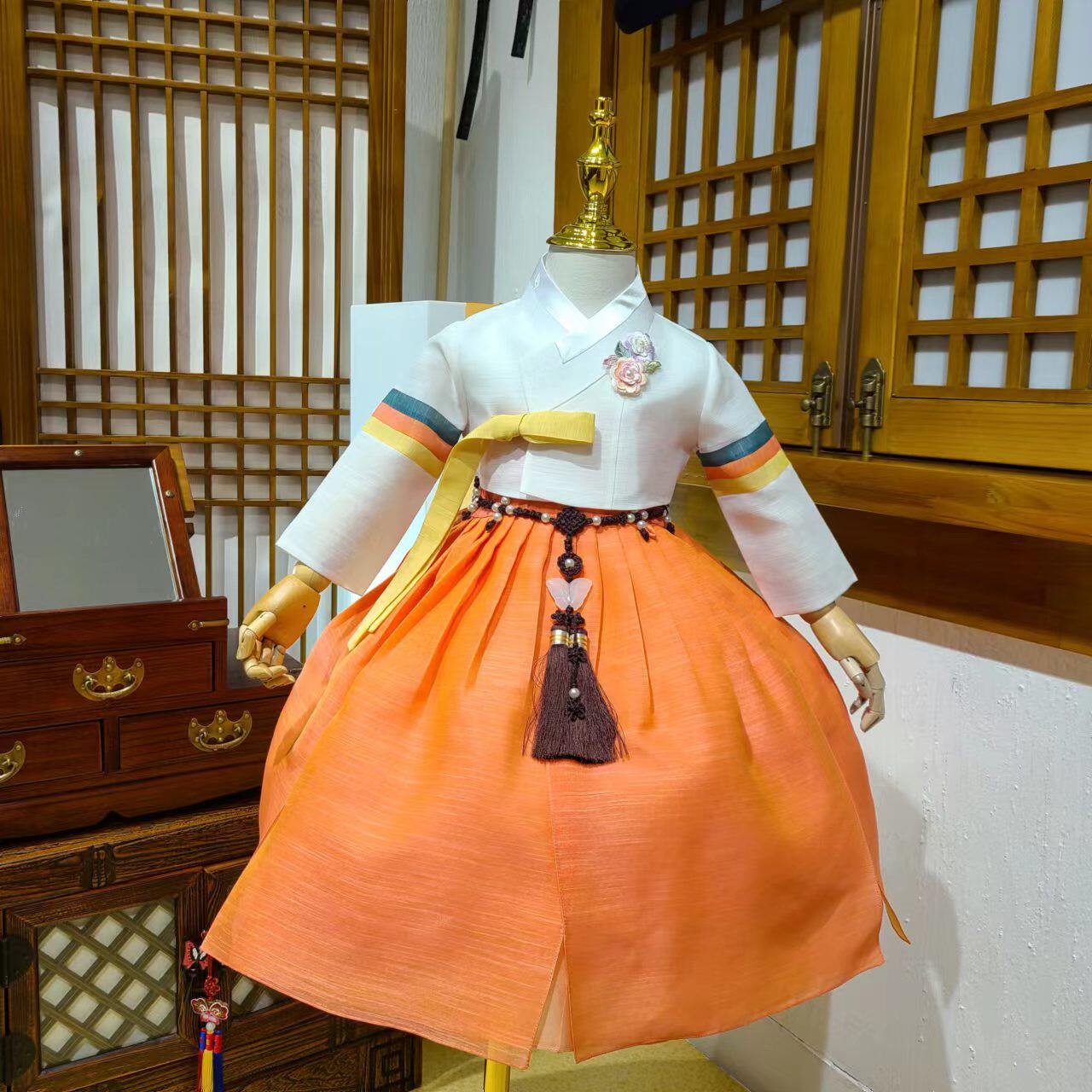 生日腰绳男女宝宝儿童韩服腰带装饰腰带（是腰带的价格）H-P11636