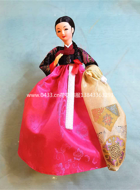 韩国进口传统人偶/韩服娃娃/韩国料理店摆设品/兜风人偶/H-P07805