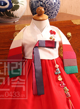 儿童韩服女孩舞蹈演出服朝鲜舞蹈服装韩国宫廷传统女童韩服E01371