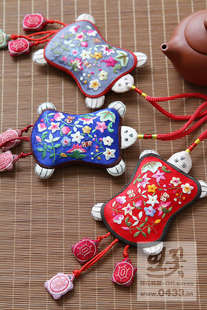 韩国原装进口手绣长寿龟韩服挂件/韩式挂件/汽车挂件/H-P01223-6