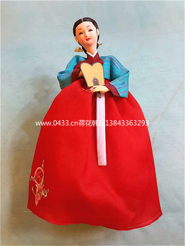 韩国进口传统人偶/韩服娃娃/韩国料理店摆设品/贵夫人/H-P07810