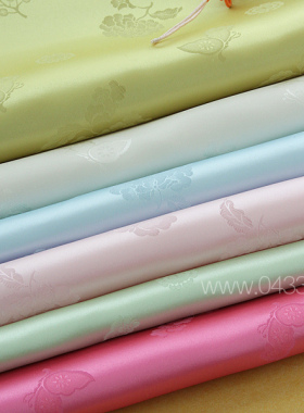 韩国进口洋缎子金刚缎古装汉服韩服面料 宽110cm半米价格H-P08389