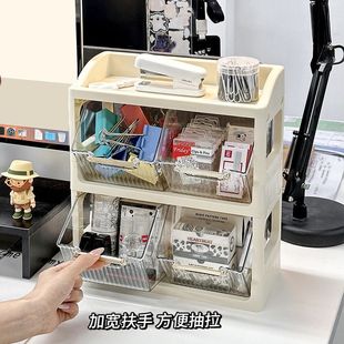 桌面文具收纳盒零食置物架台面多功能杂物多层办公室桌面整理收纳