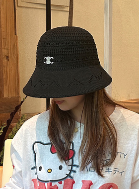 优雅闪钻渔夫帽女镂空盆帽显脸小