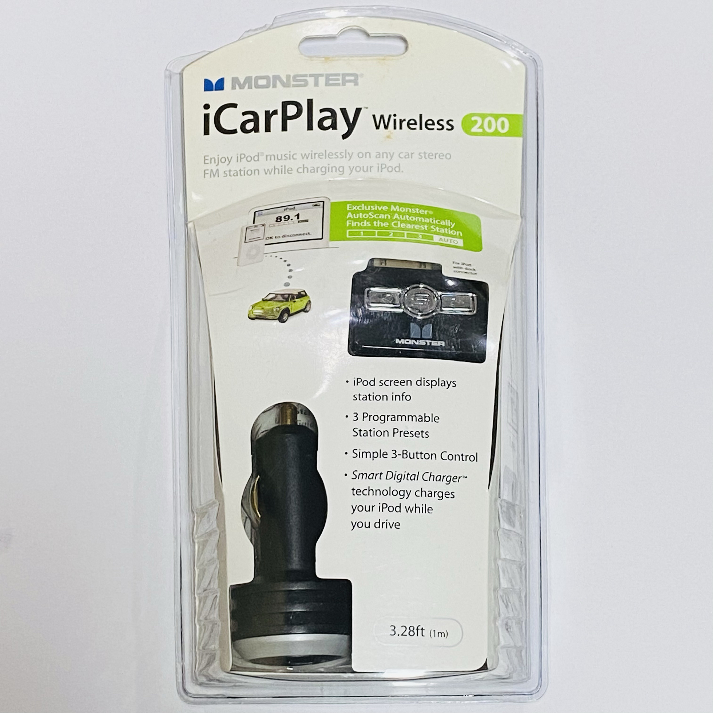 怪兽Monster MP3 FM调频发射器iCarPlay wireless200苹果口30pin