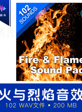 火焰魔法/篝火熔岩森林燃烧氛围/打火机音效 Fire & Flames Sound