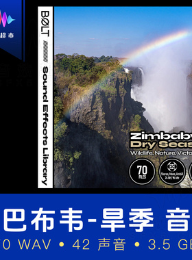 非洲旱季草原动物鸟类瀑布环境音效 BØLT Zimbabwe Dry Season