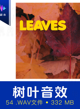 秋叶枝叶树叶落叶堆植物沙沙声音效 Silverplatter Audio Leaves