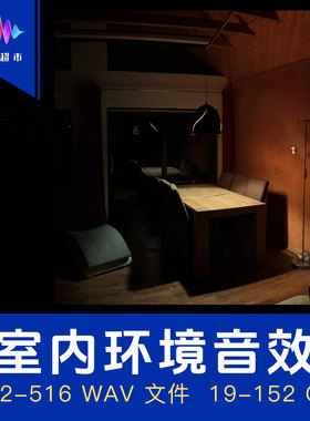 室内环境氛围音效/各种建筑住宅房间背景声音TONSTURM Room Tones
