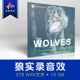 狼群成年狼幼狼嚎叫呜咽威胁喘息音效 Pro Sound Effects Wolves