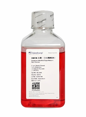 Biosharp白鲨 DMEM高糖液体培养基 （含丙酮酸钠，不含HEPES）