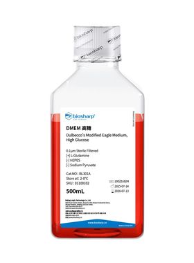 DMEM高糖液体培养基（不含丙酮酸钠，不含HEPES）BL301A 500ml