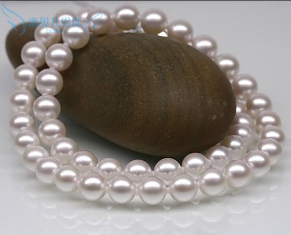 北海aaaa级天然海水珍珠项链正圆强光合浦南珠项链8-9-10-11正品