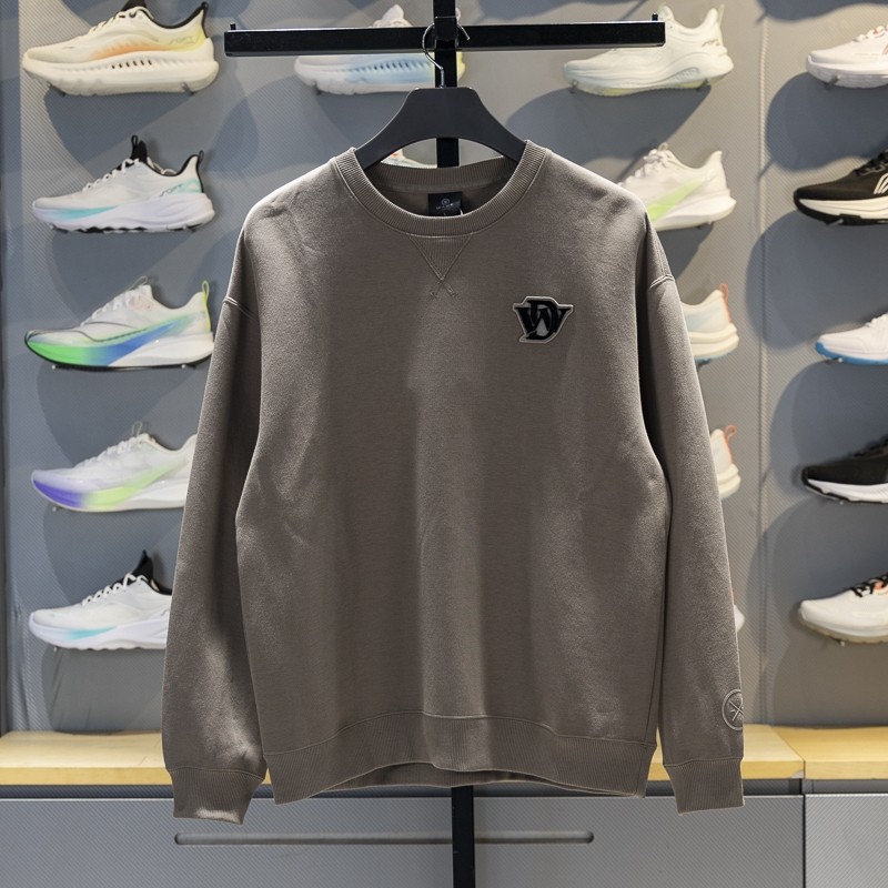 李宁男子圆领宽松休闲套头卫衣