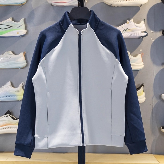 正品李宁女子针织秋装外套2025秋季立领开衫无帽卫衣AWDVA84