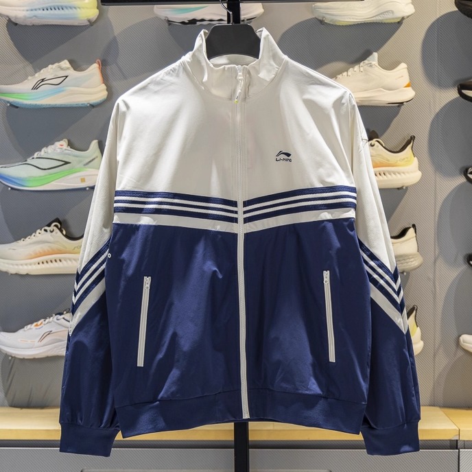 李宁男子立领宽松运动夹克