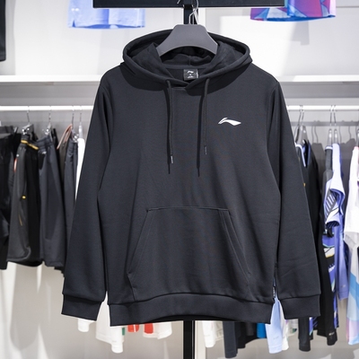 李宁男子连帽宽松套头卫衣